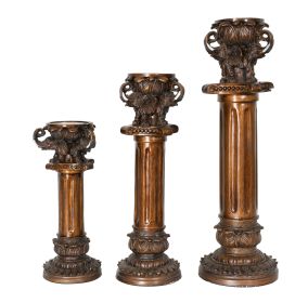 Elephant Pillar Centerpiece Set of 3