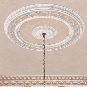 Blanco Wreath Round Chandelier Ceiling Medallion 63