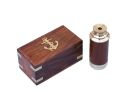 Deluxe Class Solid Brass - Wood Scout's Spyglass Telescope 7"" w/ Rosewood Box