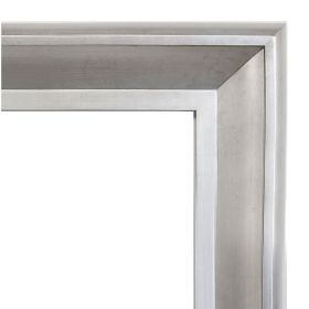 The Sterling Frame 48X72 Silver with Champagne Wash