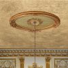 Golden Rocaille Oval Chandelier Ceiling Medallion