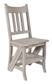 Mystique Gray Library Chair Stepladder