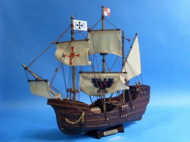 Wooden Santa Maria Limited Tall Model Ship 14&quot;