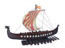 Wooden Viking Drakkar Model Boat 24""