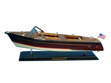 Wooden Chris Craft Runabout Model Speedboat 20""