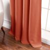 52 x 84 inch Solid Orange Apricot Thermal Blackout Curtain Panels - Set of 2