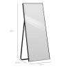 Black Large Full Length Leaning Wall or Hanging Mirror