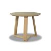 36 Inch Round Scandinavian Solid Wood Dining Table in Blonde