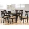 Contemporary Oval Dining Table in Dark Brown Cappuccino Wood Finish