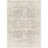 5' x 7' Distressed Oriental Area Rug in Light Grey / Beige