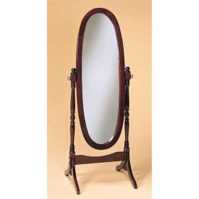 Cherry Wood Full Length Oval Cheval Floor Mirror