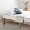 Full size Solid Wood Platform Bed Frame in Natural Wooden Finish