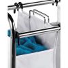 Heavy Duty Commercial Grade Laundry Sorter Hamper Cart in White Chrome