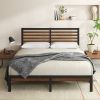 King Size Eco Friendly Bamboo Metal Platform Bed Frame