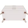 Modern Scandinavian Style Bedroom 3-Drawer Dresser in Off-White Finish