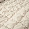 Twin/XL Soft Lightweight Puff Textured 2-Piece Comforter Set in Neutral Tan