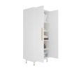 Mid-Century Modern 2-Door Bedroom Armoire Wardrobe Cabinet in White