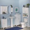 White Bathroom Wall Cabinet Cupboard with Open Shelf