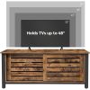 Farmhouse TV Stand Entertainment Center w/ Sliding Wood Doors for TV up to 50-in