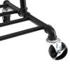 Modern Industrial Style Black Powder Coated Garment Rack with Bottom Hanging Rod