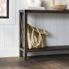 Industrial Farmhouse Entryway Table / Sofa Table in Brown Grey Wood Finish