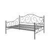 Full Metal Daybed Frame Contemporary Design Day Bed in Bronze Pewter Finish