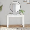 Solid Wooden Modern Accent Console Table / Sofa Table in White Wood Finish