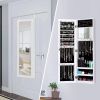 2-in-1 Wall or Door Mounted Jewelry Organizer Full Length Mirror in White