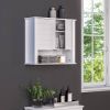 White 2 Door Wall Mounted Bathroom Storage Cabinet