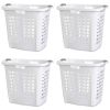 Set of 4 Heavy Duty Plastic Laundry Hamper Dirty Clothes Basket