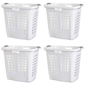 Set of 4 Heavy Duty Plastic Laundry Hamper Dirty Clothes Basket