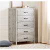 Modern Washed Pine 5 Drawer Storage Chest