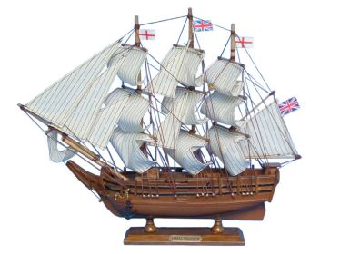 Wooden Charles Darwin's HMS Beagle Model Ship 14""