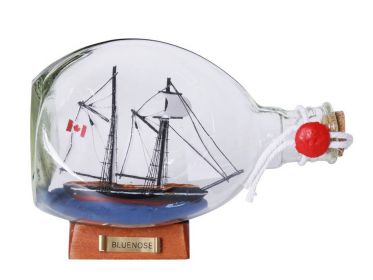 Bluenose Sailboat in a Glass Bottle 7""