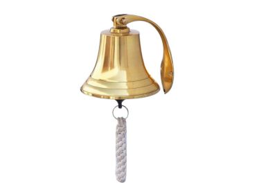 Brass Plated Hanging Harbor Bell 5.5""