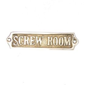 Brass Screw Room Sign 5""