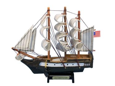 Wooden USS Constitution Tall Model Ship 7""