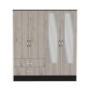 Armoire Ron, Bedroom, Black / Light Gray