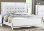 Sterling Queen 4 PC LED Bedroom set made with wood in White Color