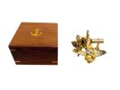 Scout's Brass Sextant 4"" with Rosewood Box