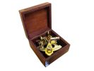 Scout's Brass Sextant 4"" with Rosewood Box