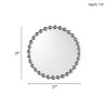 Beaded Round Wall Mirror 27"D