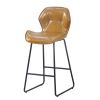 Set of 2, Leather Bar Chair with High-Density Sponge, PU Chair Counter Height Pub Kitchen Stools for Dining room,homes,bars, kitchens,Brown