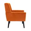 Modern Soft Velvet Material Ergonomics Accent Chair Living Room Chair Bedroom Chair Home Chair With Black Legs For Indoor Home