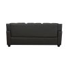 Black Faux Living Room Sofa Set