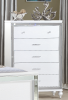 Sterling Queen 5 PC LED Bedroom set made with wood in White Color