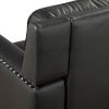 Black Faux Living Room Sofa Set