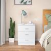 FCH Modern Simple 3-Drawer Dresser Chest of Drawers for Family Room Bedroom Living Room Universal Design, White