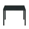 Nesting Coffee Table Set of 2;  Square Modern Stacking Table with Tempered Glass Finish for Living Room; Black