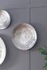 Silver Textured Oversized Disc, Wall Decor for Living Room Bedroom Entryway Office, Set of 3